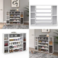 Schuhschrank "Levin" Weiß 116 X 87 Cm Vicco 17 Schuhschrank "Levin" Weiß 116 X 87 Cm Vicco -Möbel Store m2999 08 ol