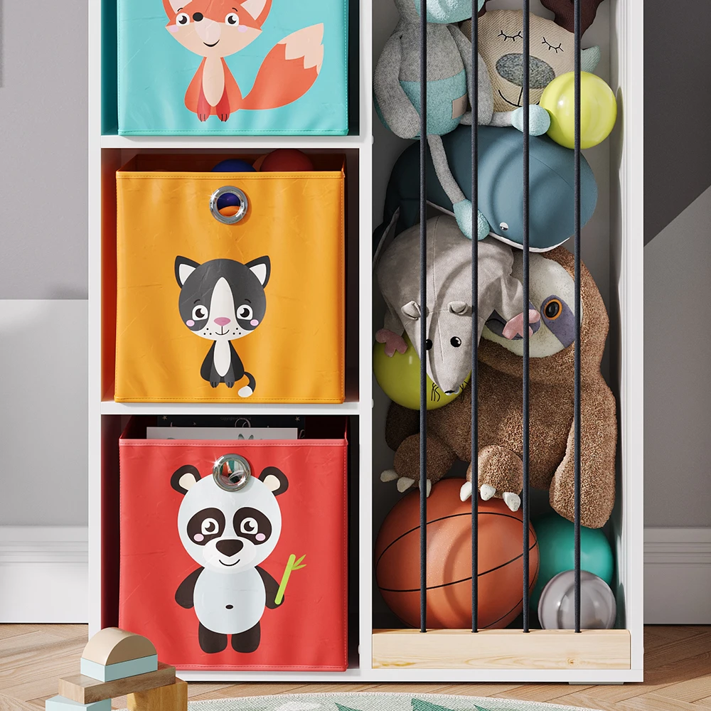 Kinderregal "Marvin" Weiß 72 X 143 Cm Mit 4 Faltboxen Opt.1 Vicco 7 Kinderregal "Marvin" Weiß 72 X 143 Cm Mit 4 Faltboxen Opt.1 Vicco – Bild 5