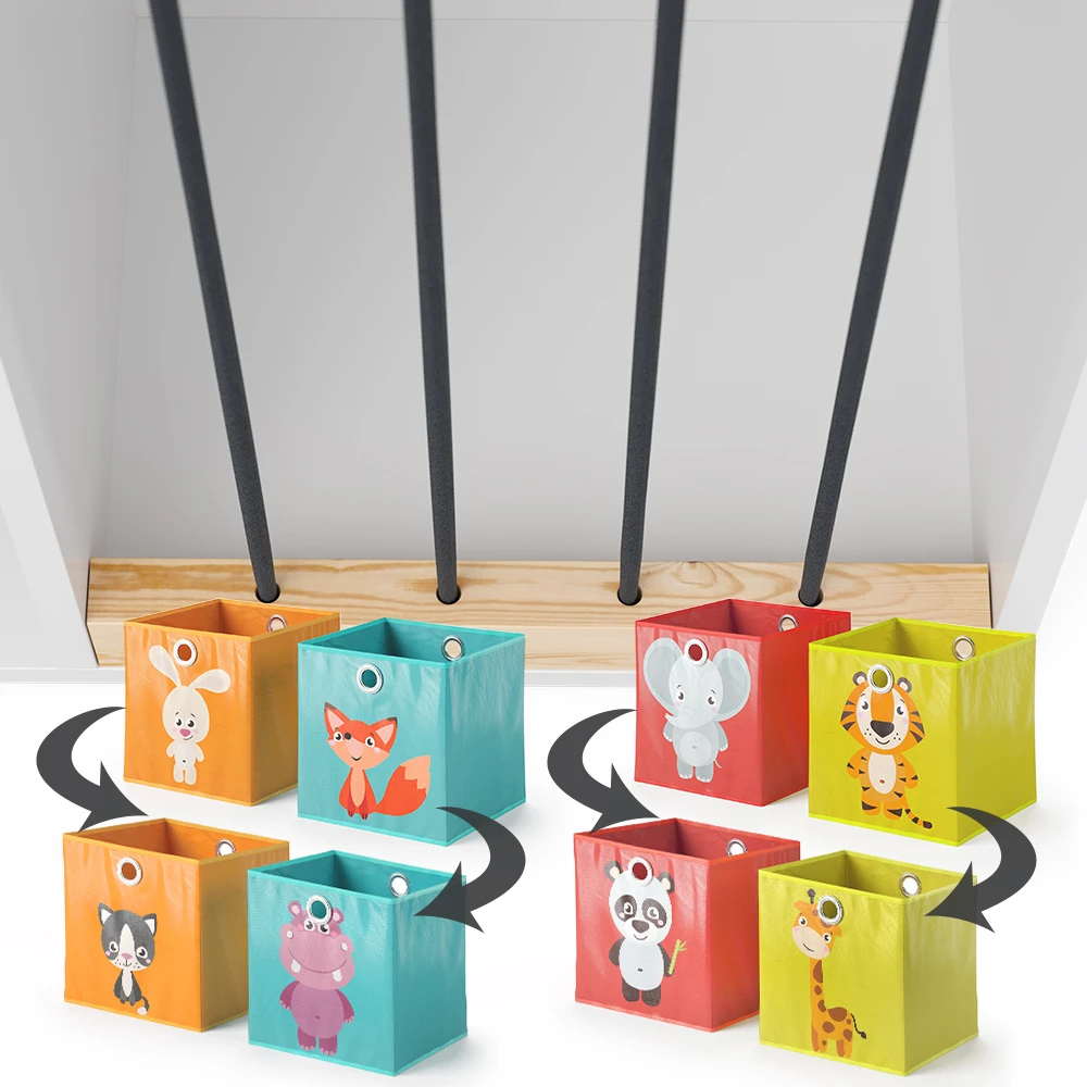 Kinderregal "Marvin" Weiß 72 X 143 Cm Mit 4 Faltboxen Opt.1 Vicco 8 Kinderregal "Marvin" Weiß 72 X 143 Cm Mit 4 Faltboxen Opt.1 Vicco – Bild 6