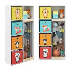 Kinderregal "Marvin" Weiß 72 X 143 Cm Mit 4 Faltboxen Opt.1 Vicco 16 Kinderregal "Marvin" Weiß 72 X 143 Cm Mit 4 Faltboxen Opt.1 Vicco -Möbel Store m3000 fb2046 47 07 ol