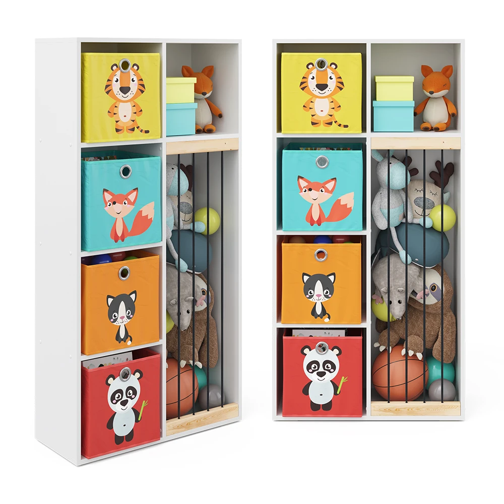 Kinderregal "Marvin" Weiß 72 X 143 Cm Mit 4 Faltboxen Opt.1 Vicco 9 Kinderregal "Marvin" Weiß 72 X 143 Cm Mit 4 Faltboxen Opt.1 Vicco – Bild 7