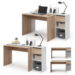 Schreibtisch "Ben" Weiß/Sonoma 145 X 46.4 Cm Vicco -Möbel Store m3003 07 ol