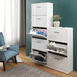 Schuhkipper "Gizmo" Weiß Hochglanz 59 X 169.5 Cm Vicco -Möbel Store m301 04 ol