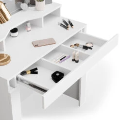 Schminktisch "Nora" Weiß 90 Cm Mit LED Beleuchtung Vicco -Möbel Store m3032 l 06 ol