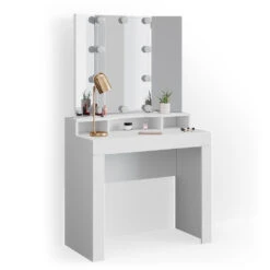 Schminktisch "Nora" Weiß 90 Cm Mit LED Beleuchtung Vicco -Möbel Store m3032 l 07 ol