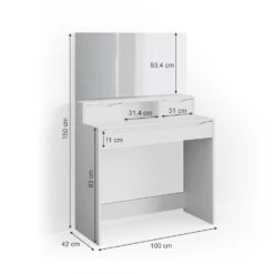 Schminktisch "Ruben" Weiß 100 Cm Vicco -Möbel Store m3126 03 ol