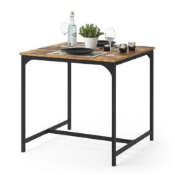 Esstisch "Fyrk" Eiche Rustikal/Schwarz 80 X 80 Cm Vicco -Möbel Store m3133 07 ol