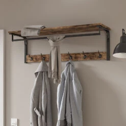 Wandgarderobe "Fyrk" Eiche Rustikal/Schwarz 100 X 30 Cm Vicco -Möbel Store m3136 05 ol