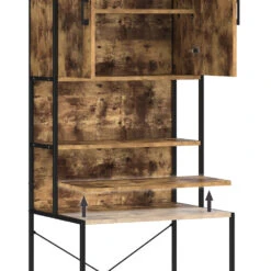 Waschmaschinenschrank "Fyrk" Eiche Rustikal/Schwarz 64 X 189 Cm Vicco -Möbel Store m3137 06 ol