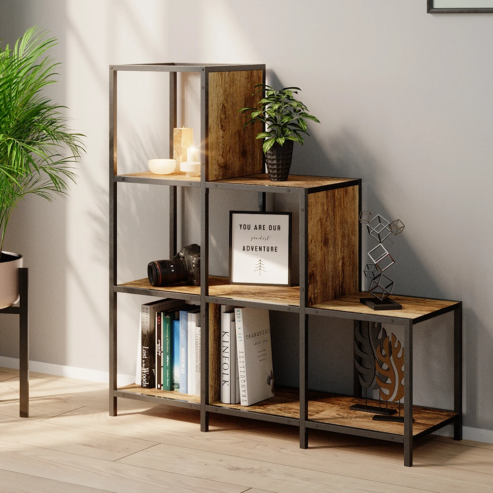 Raumteiler "Fyrk" Eiche Rustikal/Schwarz 90 X 92 Cm Vicco 7 Raumteiler "Fyrk" Eiche Rustikal/Schwarz 90 X 92 Cm Vicco – Bild 5