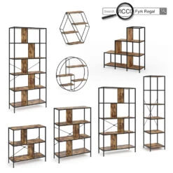 Raumteiler "Fyrk" Eiche Rustikal/Schwarz 120 X 120 Cm Vicco 19 Raumteiler "Fyrk" Eiche Rustikal/Schwarz 120 X 120 Cm Vicco -Möbel Store m3148 09 ol