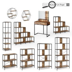 Schminktisch "Fyrk Design" Antikholz/Schwarz Mit LED-Beleuchtung Vicco 19 Schminktisch "Fyrk Design" Antikholz/Schwarz Mit LED-Beleuchtung Vicco -Möbel Store m3151 l 08 ol