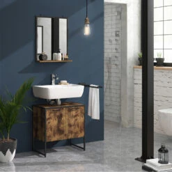 Badmöbel Set "Fyrk" Eiche Rustikal/Schwarz 2 Teile Vicco 13 Badmöbel Set "Fyrk" Eiche Rustikal/Schwarz 2 Teile Vicco -Möbel Store m3164 04 ol