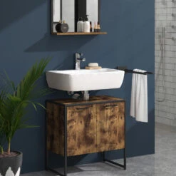 Badmöbel Set "Fyrk" Eiche Rustikal/Schwarz 2 Teile Vicco 14 Badmöbel Set "Fyrk" Eiche Rustikal/Schwarz 2 Teile Vicco -Möbel Store m3164 05 ol