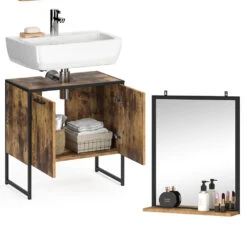 Badmöbel Set "Fyrk" Eiche Rustikal/Schwarz 2 Teile Vicco 15 Badmöbel Set "Fyrk" Eiche Rustikal/Schwarz 2 Teile Vicco -Möbel Store m3164 06 ol