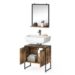 Badmöbel Set "Fyrk" Eiche Rustikal/Schwarz 2 Teile Vicco 16 Badmöbel Set "Fyrk" Eiche Rustikal/Schwarz 2 Teile Vicco -Möbel Store m3164 07 ol