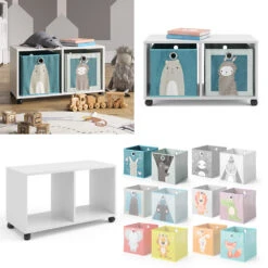 Kinderregal Weiß 72 X 42.4 Cm Mit 2 Faltboxen Vicco 17 Kinderregal Weiß 72 X 42.4 Cm Mit 2 Faltboxen Vicco -Möbel Store m3177 fb2051 08 ol