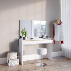 Schminktisch "Emma" Weiß 120 Cm Mit Hocker Vicco -Möbel Store m3185 hw s 04 ol