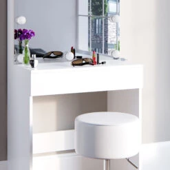 Schminktisch "Melle" Weiß 68 Cm Mit LED Beleuchtung Und Hocker Vicco 14 Schminktisch "Melle" Weiß 68 Cm Mit LED Beleuchtung Und Hocker Vicco -Möbel Store m3186 hw l 05 ol