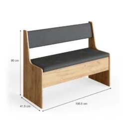 Esszimmer-Eckbank "Roman" Sand/Anthrazit 106 X 42 Cm Vicco -Möbel Store m3193 03 ol