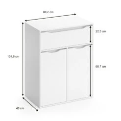 Badschrank "Ruben" Weiß 80 X 101.6 Cm Vicco -Möbel Store m3211 03 ol