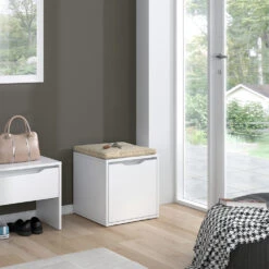 Schuhbank "Ruben" Weiß 40 X 40 Cm Vicco 14 Schuhbank "Ruben" Weiß 40 X 40 Cm Vicco -Möbel Store m3212 04 ol