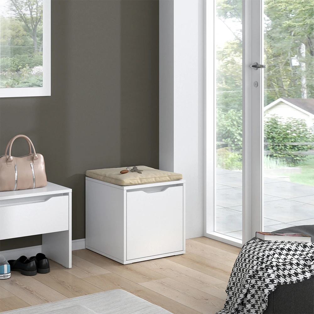 Schuhbank "Ruben" Weiß 40 X 40 Cm Vicco 6 Schuhbank "Ruben" Weiß 40 X 40 Cm Vicco – Bild 4