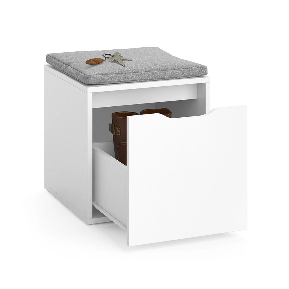 Schuhbank "Ruben" Weiß 40 X 40 Cm Vicco 9 Schuhbank "Ruben" Weiß 40 X 40 Cm Vicco – Bild 7