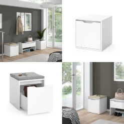 Schuhbank "Ruben" Weiß 40 X 40 Cm Vicco 18 Schuhbank "Ruben" Weiß 40 X 40 Cm Vicco -Möbel Store m3212 08 ol