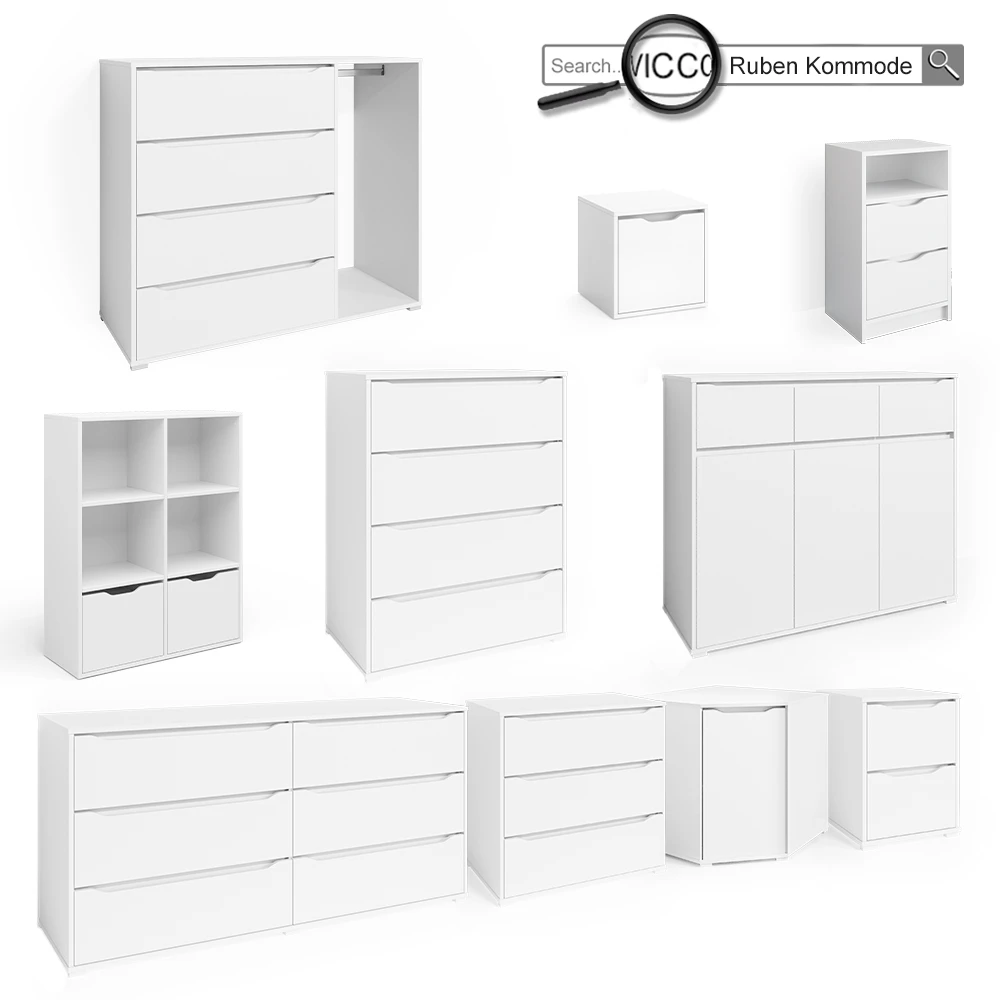 Kleiderschrank "Ruben" Weiß 80 X 189 Cm Vicco 10 Kleiderschrank "Ruben" Weiß 80 X 189 Cm Vicco – Bild 8