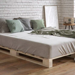 Palettenbett Naturholz 120x200 Cm Vitalispa -Möbel Store m3276 05 ol