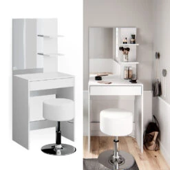 Schminktisch "Isabelle" Weiß 60 Cm Mit Hocker Vicco 11 Schminktisch "Isabelle" Weiß 60 Cm Mit Hocker Vicco -Möbel Store m3291 hw 02 ol