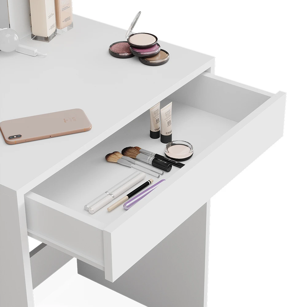 Schminktisch "Isabelle" Weiß 60 Cm Mit Hocker Vicco 8 Schminktisch "Isabelle" Weiß 60 Cm Mit Hocker Vicco – Bild 6