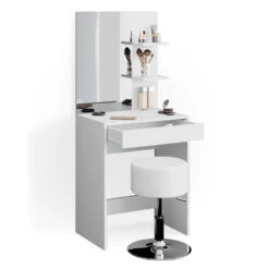 Schminktisch "Isabelle" Weiß 60 Cm Mit Hocker Vicco 16 Schminktisch "Isabelle" Weiß 60 Cm Mit Hocker Vicco -Möbel Store m3291 hw 07 ol