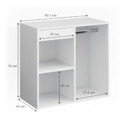 Anstellschrank "Isabelle" Weiß 80 X 75 Cm Vicco -Möbel Store m3293 03 ol