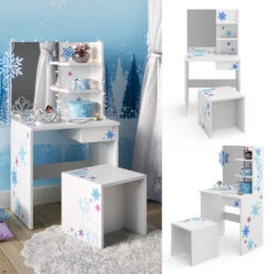 Kinder Schminktisch "Schneeflocke" Weiß 54.8 Cm Vicco -Möbel Store m3300 02 ol