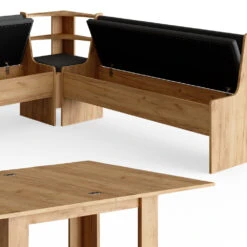 Eckbankgruppe "Roman" Goldkraft Eiche/Anthrazit 210 X 180 Cm Mit Tisch Vicco -Möbel Store m3317 06 ol