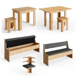 Eckbankgruppe "Roman" Goldkraft Eiche/Anthrazit 210 X 180 Cm Mit Tisch Vicco -Möbel Store m3317 08 ol