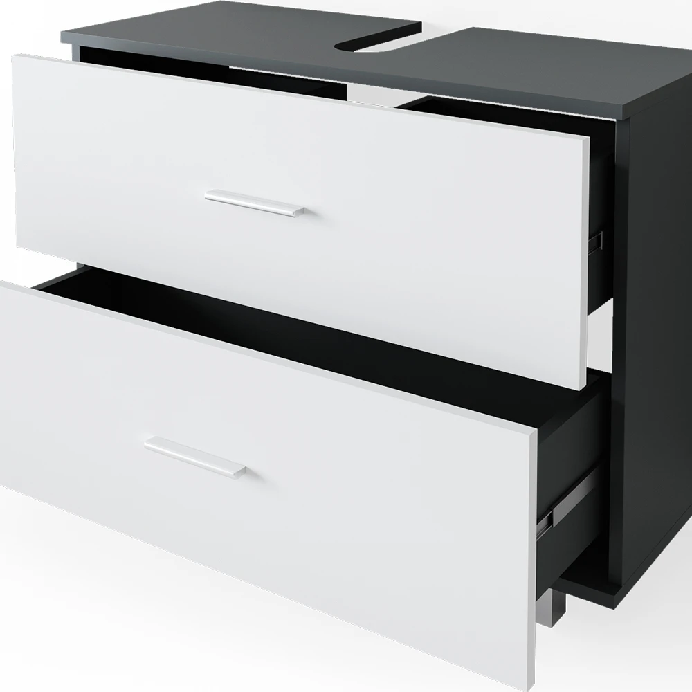 Waschbeckenunterschrank "Ilias" Anthrazit/Weiß 80 X 60.8 Cm Vicco 8 Waschbeckenunterschrank "Ilias" Anthrazit/Weiß 80 X 60.8 Cm Vicco – Bild 6