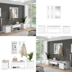 Flurgarderobe "Ruben" Weiß 6er Set Vicco -Möbel Store m3334 08 ol