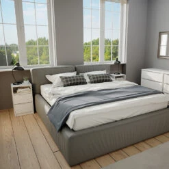 Nachttisch "Ruben" Weiß 38 X 66.6 Cm 2er Set Vicco 13 Nachttisch "Ruben" Weiß 38 X 66.6 Cm 2er Set Vicco -Möbel Store m3343 04 ol