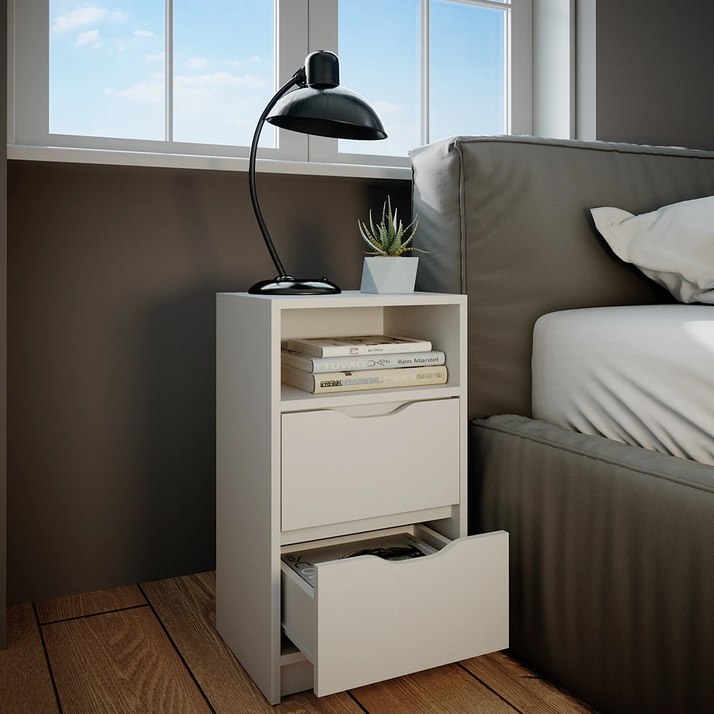 Nachttisch "Ruben" Weiß 38 X 66.6 Cm 2er Set Vicco 7 Nachttisch "Ruben" Weiß 38 X 66.6 Cm 2er Set Vicco – Bild 5