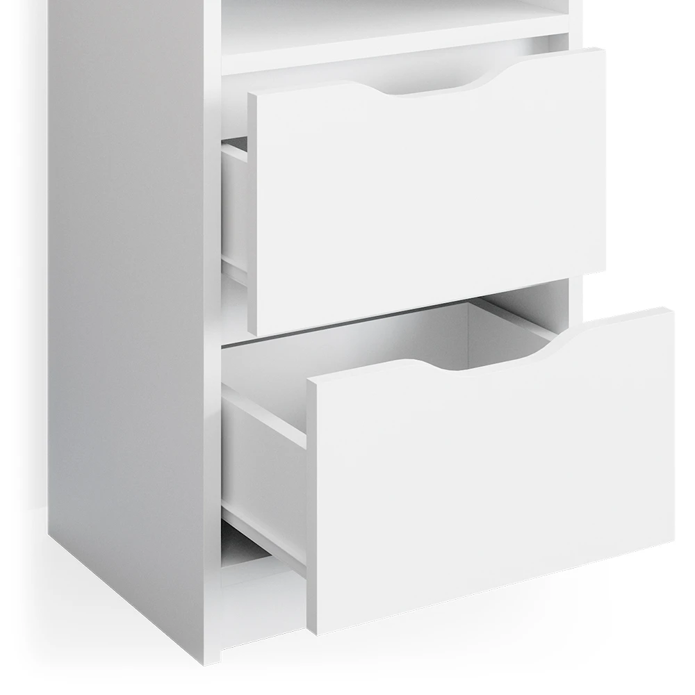 Nachttisch "Ruben" Weiß 38 X 66.6 Cm 2er Set Vicco 8 Nachttisch "Ruben" Weiß 38 X 66.6 Cm 2er Set Vicco – Bild 6