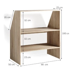 Dachschräge Regal Sonoma 90 X 100 Cm Vicco -Möbel Store m3345 03 ol