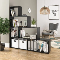 Treppenregal Schwarz 163 X 155 Cm Vicco -Möbel Store m3350 04 ol