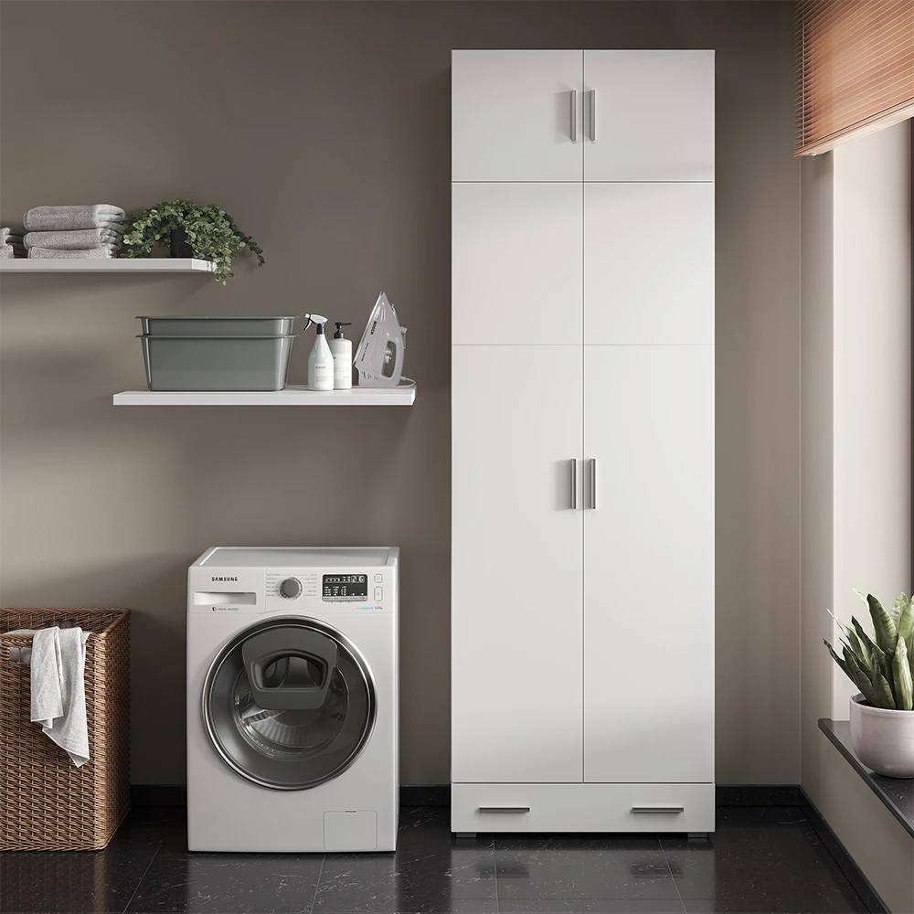 Aktenregal "Ingo" Weiß 80 X 240 Cm Mit Schrankaufsatz Und Schublade Vicco 6 Aktenregal "Ingo" Weiß 80 X 240 Cm Mit Schrankaufsatz Und Schublade Vicco – Bild 4