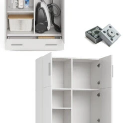 Aktenregal "Ingo" Weiß 80 X 240 Cm Mit Schrankaufsatz Und Schublade Vicco 15 Aktenregal "Ingo" Weiß 80 X 240 Cm Mit Schrankaufsatz Und Schublade Vicco -Möbel Store m3353 am sm 06 ol