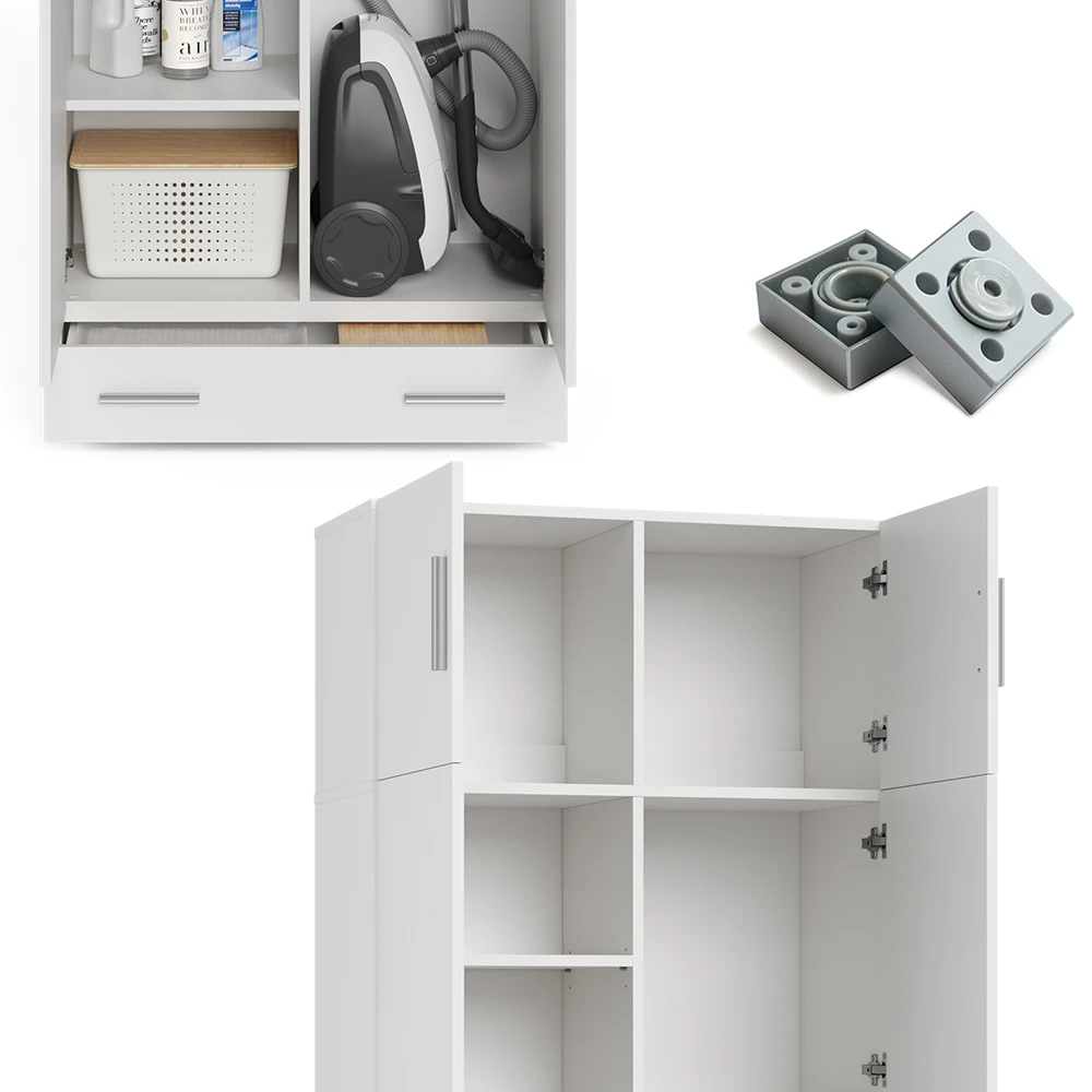 Aktenregal "Ingo" Weiß 80 X 240 Cm Mit Schrankaufsatz Und Schublade Vicco 8 Aktenregal "Ingo" Weiß 80 X 240 Cm Mit Schrankaufsatz Und Schublade Vicco – Bild 6