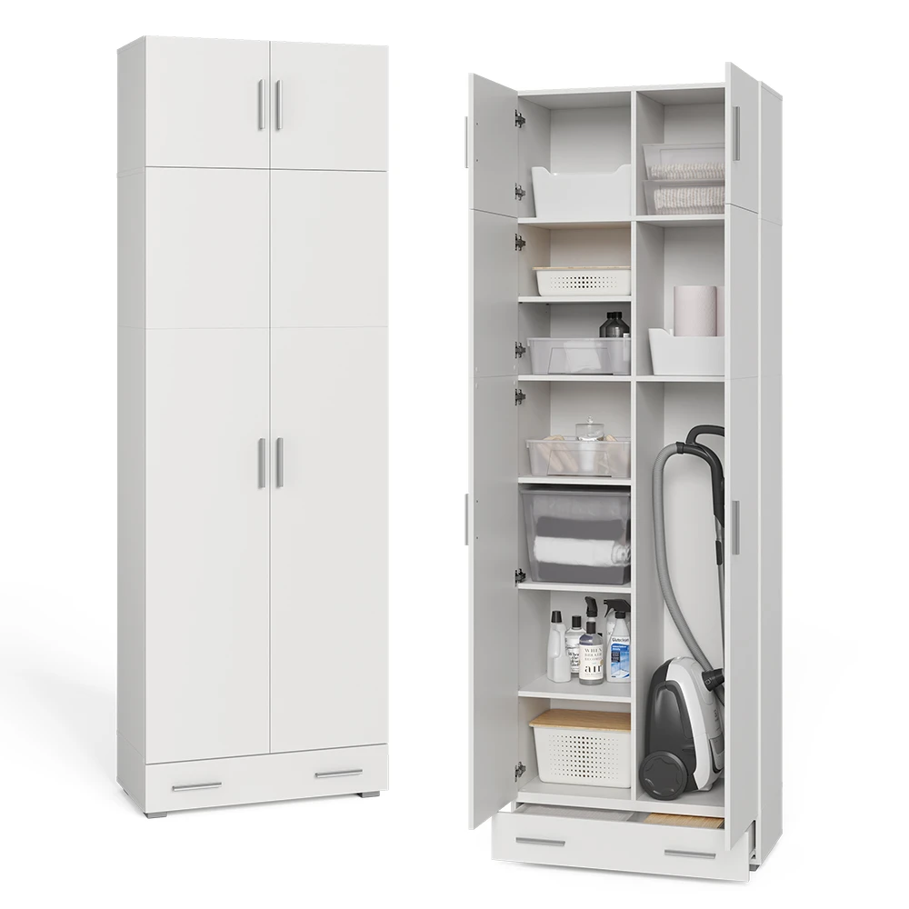 Aktenregal "Ingo" Weiß 80 X 240 Cm Mit Schrankaufsatz Und Schublade Vicco 9 Aktenregal "Ingo" Weiß 80 X 240 Cm Mit Schrankaufsatz Und Schublade Vicco – Bild 7