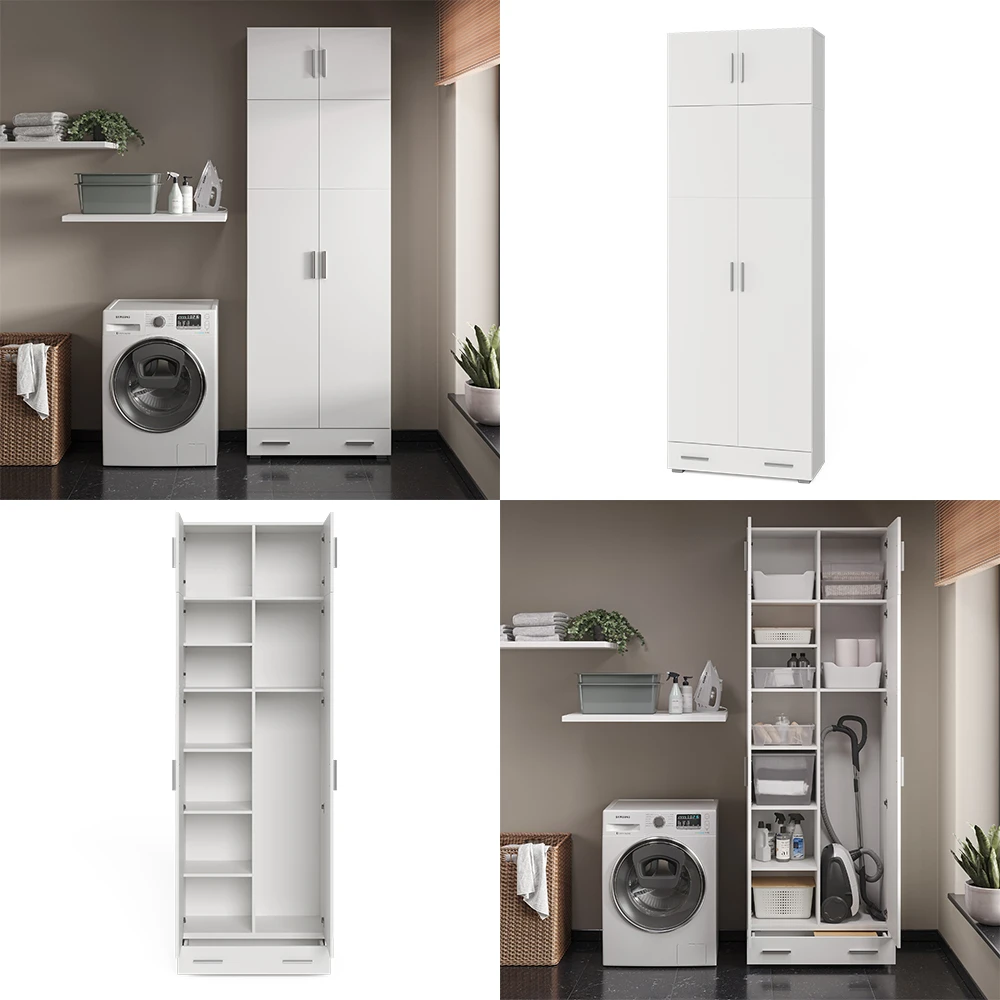 Aktenregal "Ingo" Weiß 80 X 240 Cm Mit Schrankaufsatz Und Schublade Vicco 10 Aktenregal "Ingo" Weiß 80 X 240 Cm Mit Schrankaufsatz Und Schublade Vicco – Bild 8